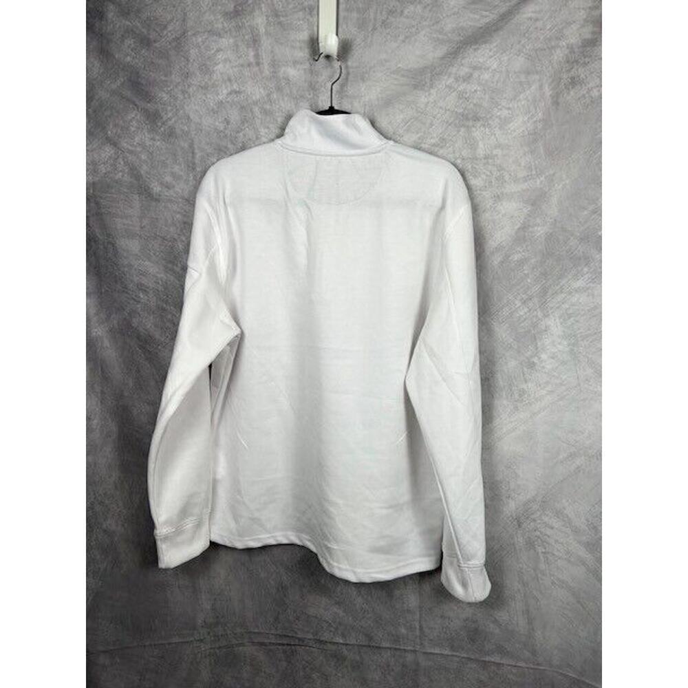 DKNY Men's Pullover Sweatshirt - 1/4 Zip - White - S - Picture 3 of 5